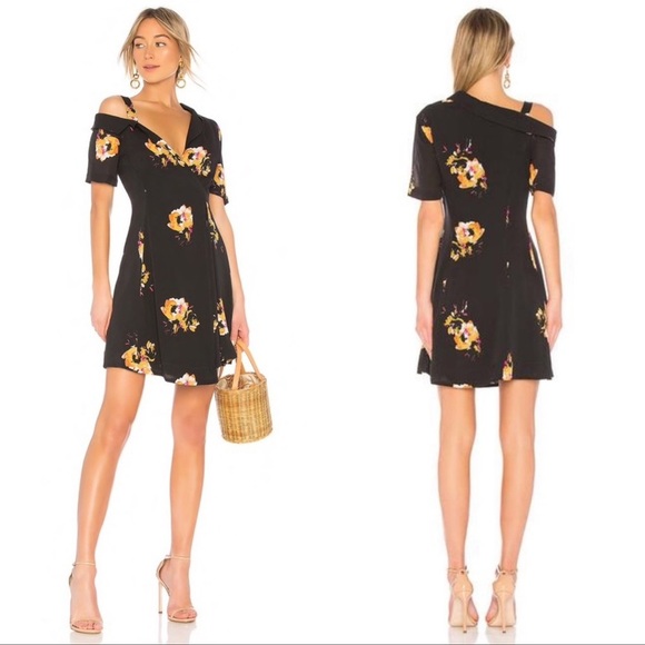 A.L.C. Lucia Floral Print Silk Cut Out Dress 4 NWT - Picture 1 of 17